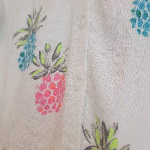 Merona Pineapple Print Button Front Cardigan Size Medium - Picture 4 of 12